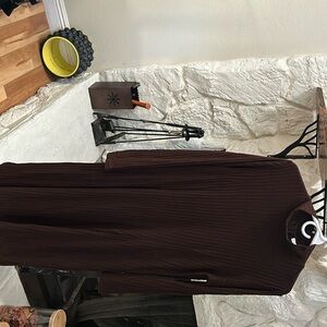 Large Brown Susan Graver loose sweater dress